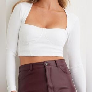 Dynamite Long sleeve ribbed corset